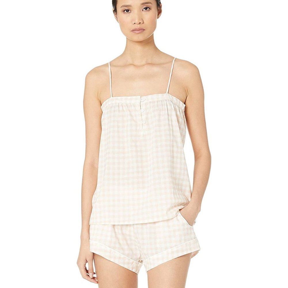 Maison Du Soir Iris Cami Blush Gingham Top